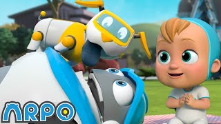 ARPO and Baby Daniel Take Petbot to the Park! | 1 HOUR OF ARPO! | Funny Robot Cartoons for Kids!