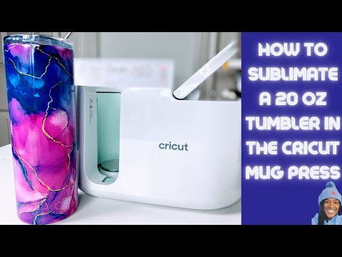 HOW TO SUBLIMATE A 20OZ SKINNY TUMBLER WITH A CRICUT MUG PRESS | CRICUT MUG PRESS | SUBLIMATION