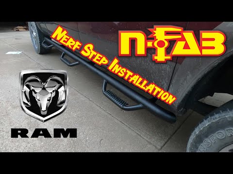 N-FAB Textured Black Nerf Step Installation (Ram 3500 Mega Cab)