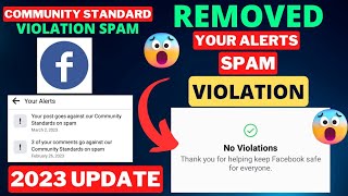 HOW TO REMOVED YOUR ALERTS SPAM VIOLATION ON FACEBOOK 2023
