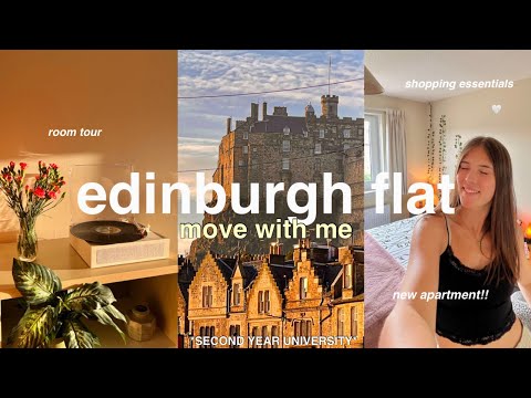 MOVING INTO MY NEW APARTMENT IN EDINBURGH! unpacking, room tour, university ready