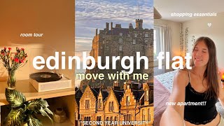 MOVING INTO MY NEW APARTMENT IN EDINBURGH! unpacking, room tour, university ready