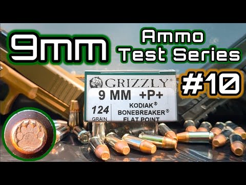 9mm Ammo Testing Series: #10 Grizzly 124gr +P+ Kodiak BONEBREAKER Glock 17 and M\u0026P 9mm| Accuracy/Gel