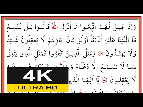 00140 Bakara Sûresi 170-176. Ayetler - Muhammed Eyyup - محمد أيوب - (Yavaş Okuma)