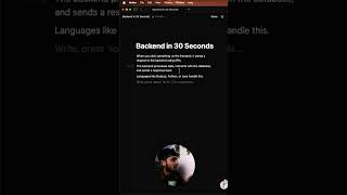 Understand Backend in 30 Seconds