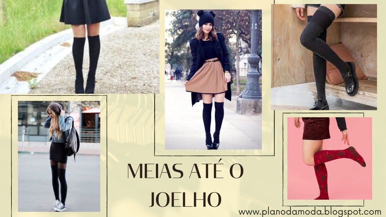 COMO ESTILIZAR COM MEIAS ATÉ O JOELHO - MODA FEMININA