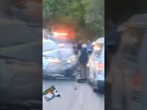 Un microbus y una camionetilla chocaron en la cuesta de La Conora, San José Acatempa Jutiapa