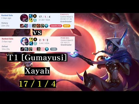 T1 [Gumayusi] ADC [Xayah VS Jinx] (KR Challenger Game)
