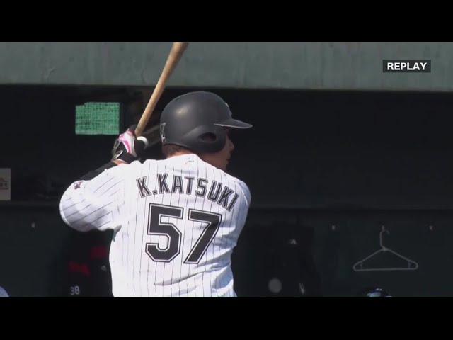 【ファーム】マリーンズ・香月一 ライト前へタイムリーヒット!! 2019/3/26 M-F(ファーム)