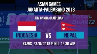 Live Streaming Badminton Asian Games 2018, Tim Ganda Campuran Indonesia Vs Nepal Pukul 12 30 WIB
