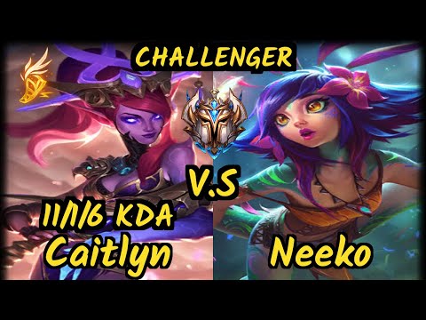 FORG1VEN (CAITLYN) vs NEEKO - 11/1/6 KDA BOTTOM ADC CHALLENGER GAMEPLAY - EUW