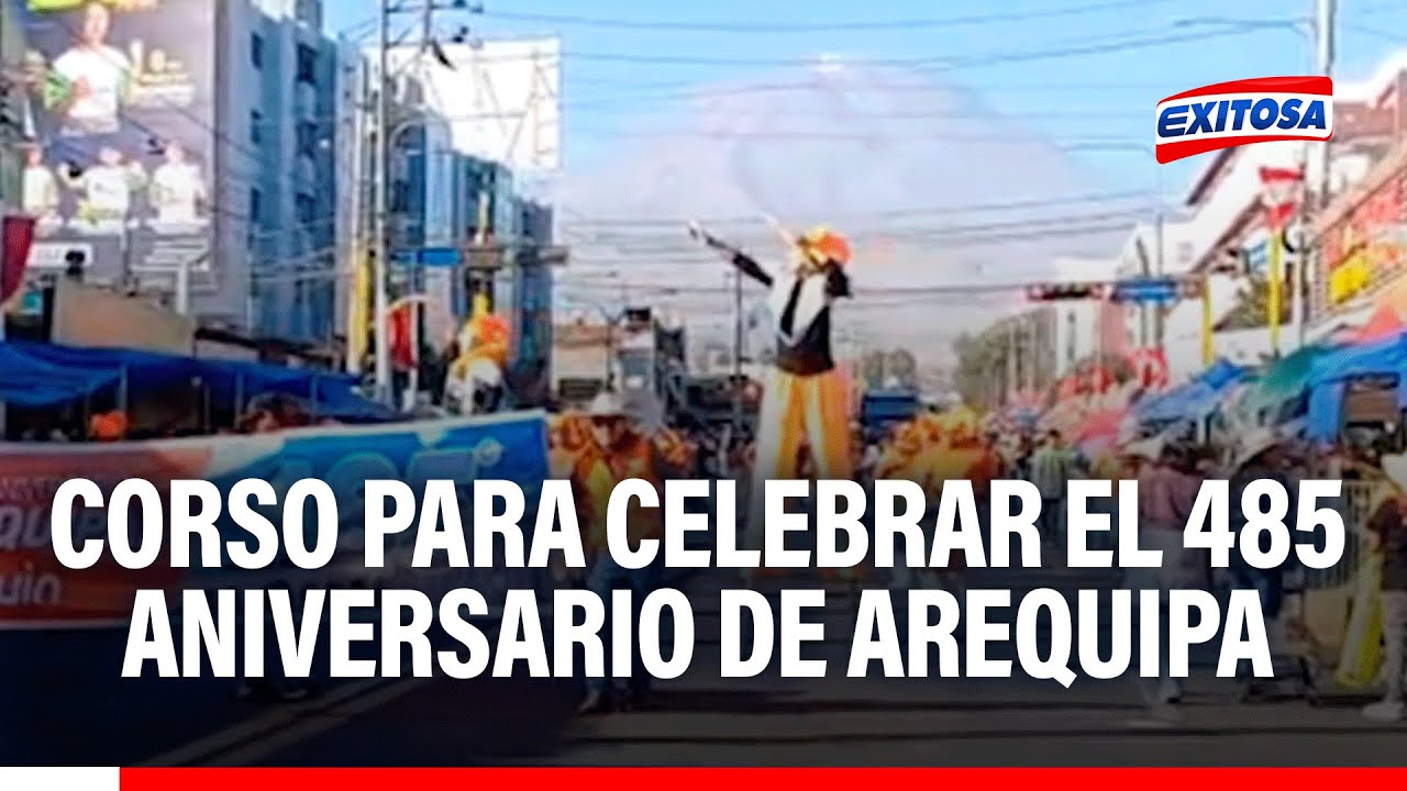 🔴🔵 ¡Celebra Arequipa! Ciudadanos desarrollaron un corso por el 485 aniversario de la Ciudad Blanca