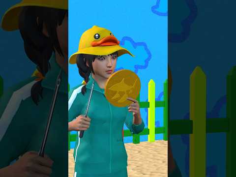 Squid game dalgona 😳 #shorts #babyduck #squidgame