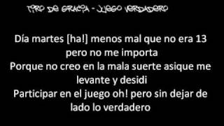 Tiro de Gracia-Juego Verdadero (Letra)