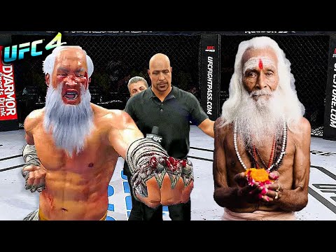 Old Bruce Lee vs. India Guru man (EA sports UFC 4)