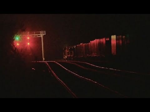 Late Night Freight Train in Country Victoria - Trains in Australia