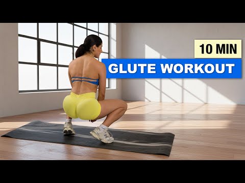 The ULTIMATE GLUTES Home Workout - 10 Minutes Booty Workout, No Equipment, No Repeat Glute Challenge