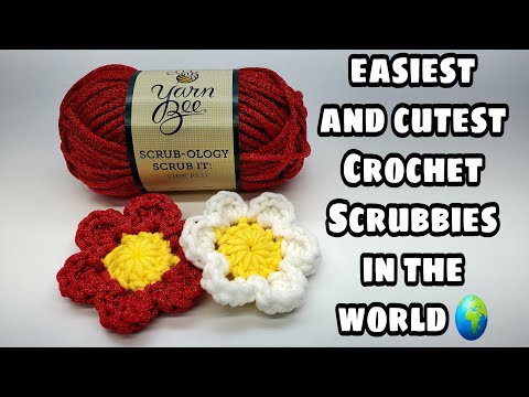 Easy Crochet Dish Scrubby | Crochet Flower | Bag O Day Crochet Tutorial 672 Subtitles Available