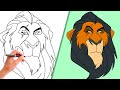 How To Draw SCAR FROM THE LION KING Step By Step