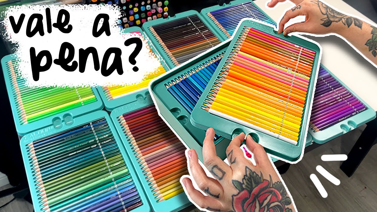TESTANDO A MAIOR CAIXA DE LÁPIS DE COR DO MUNDO - SUPER BARATO MAS SERÁ QUE É BOM