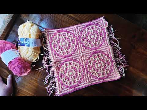 Mosaic Crochet Pattern #41 Art Deco Inspired Flower Design - Multiple of 28 + 4 - DESIGN #1 Chart