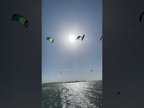 Nearly landing my dream trick but then crashing really hard 😢 #kiteboarding #kitesurfing #extreme