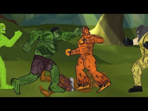 Immortal Hulk vs Sasquatch, Juggernaut, Abomination,Brown Hulk ll dc2