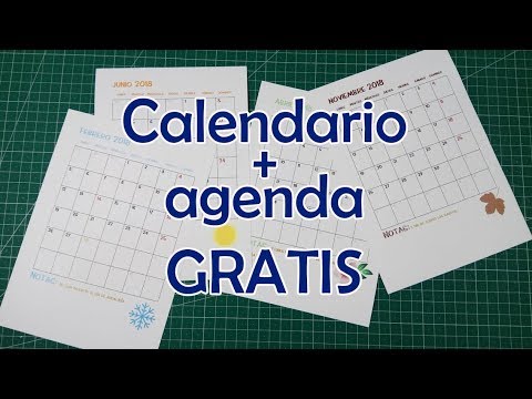 Imprime tu agenda + calendario 2018 Gratis