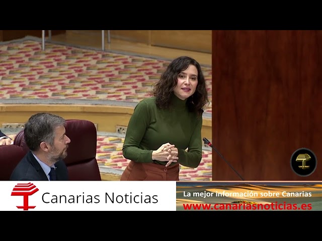 Isabel Díaz Ayuso en la Asamblea de Madrid desmontando al PSOE
