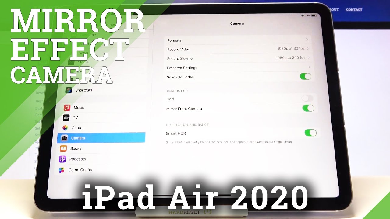 How to Turn On Camera Mirror Effect on iPad Air 2020 – Turn Off Mirror Effect