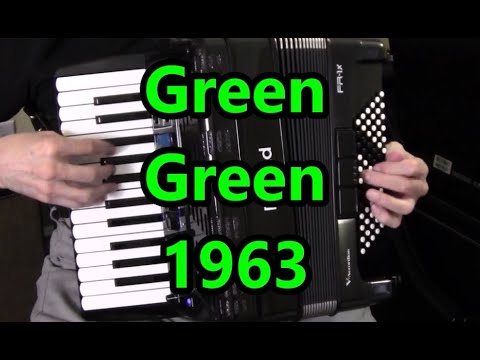 Acordeón Roland 1x, verde, Dale Mathis Acordeón