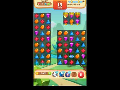 Jewel Match King Level 71 - Walkthrough ( No Booster )