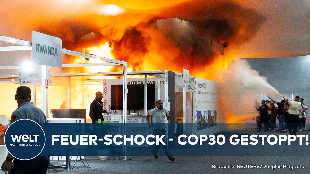 FEUER BEI WELTKLIMAKONFERENZ: COP30 in Brasilien nach Brand evakuiert - Ursache noch offen!