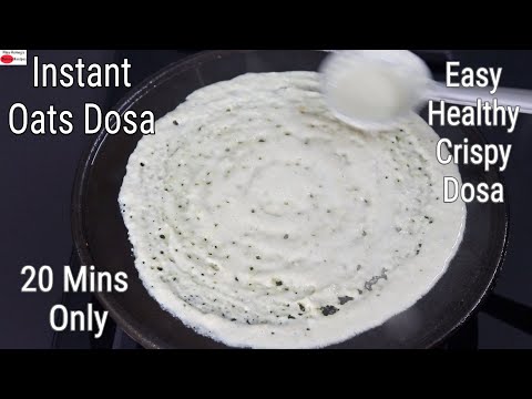 Instant Oats Dosa Recipe - Thyroid/PCOS Weight Loss - Oats Recipes For Weight Loss | Skinny Recipes