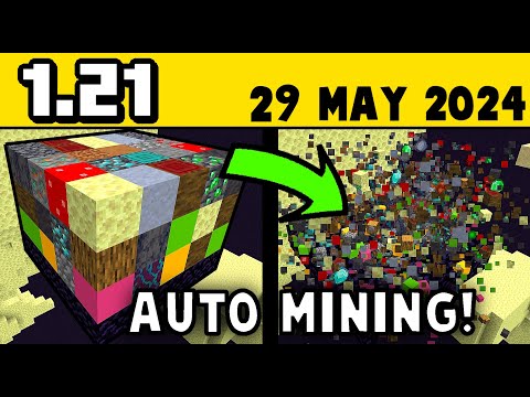 Auto Mining added into Minecraft!                   1.21 pre release 1 review