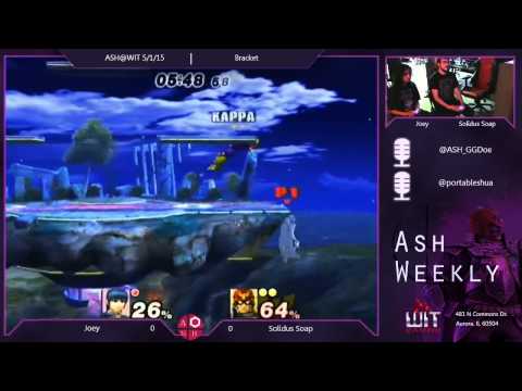 PM Bracket ASH@WIT 5/1/15 - Joey (Marth) vs Solidus Soap (Falcon)