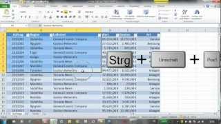 Excel 2010 - Tastenkombinationen - Teil 01