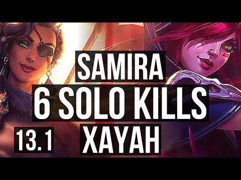 SAMIRA & Pyke vs XAYAH & Soraka (ADC) | 12/0/7, Quadra, 6 solo kills | EUW Grandmaster | 13.1