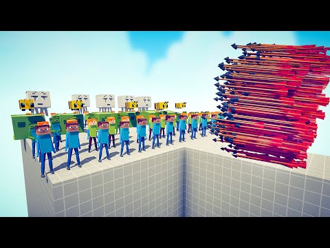 MINECRAFT UNITS vs EVERY GOD - Totally Accurate Battle Simulator TABS