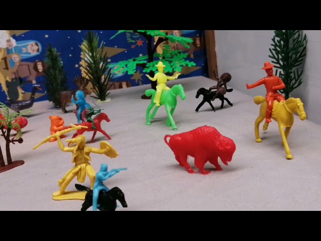 Vídeo relacionado con Hotainoys Figura de acción de Vaquero, 1 Juego de Juguete de Vaquero con Carro, Figuras de Juguete de plástico y Juegos para Juegos de Arena Mental, Accesorios para de Mesa, Figuras Indias