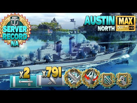 Cruiser Austin: NA server, record damage - World of Warships