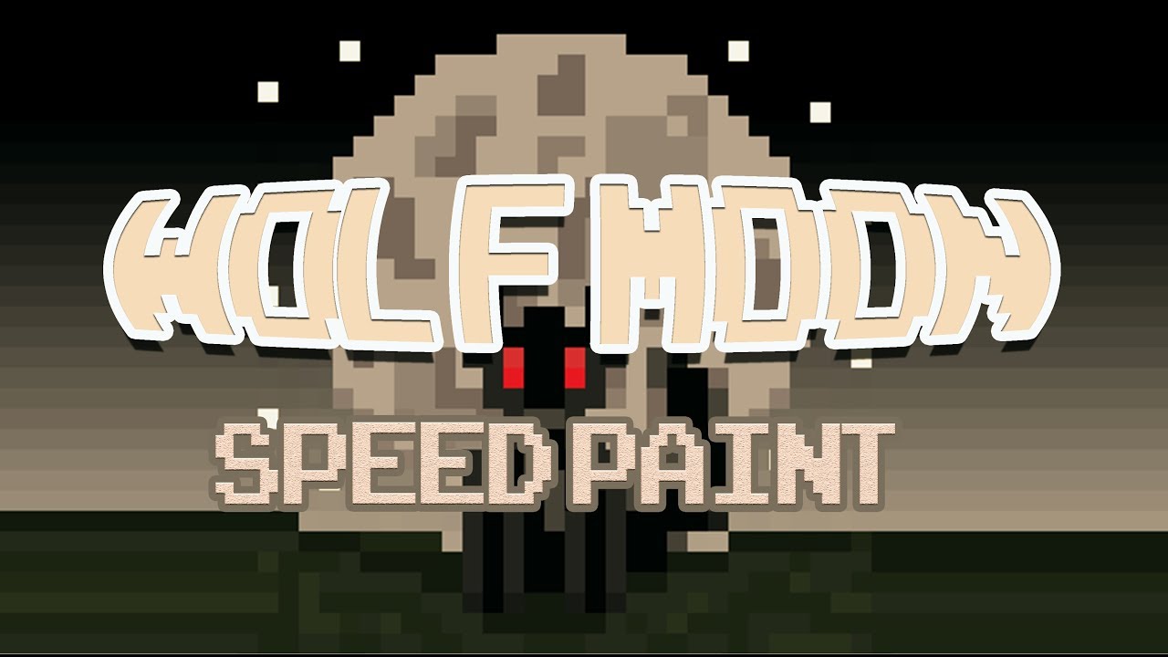 Wolf Moon Pixel Art Speed Paint