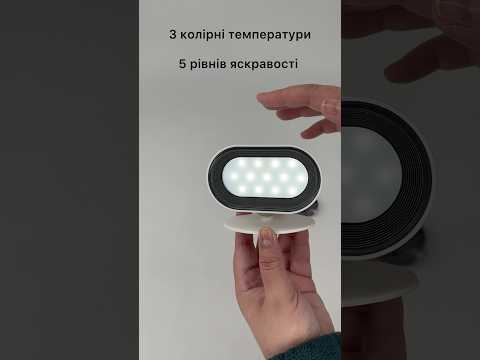 Настінний акумуляторниій сенсорний LED світильник з ДУ та обертанням на 360° овальний білий