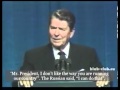 Reagan tells jokes about Soviet Union with ...