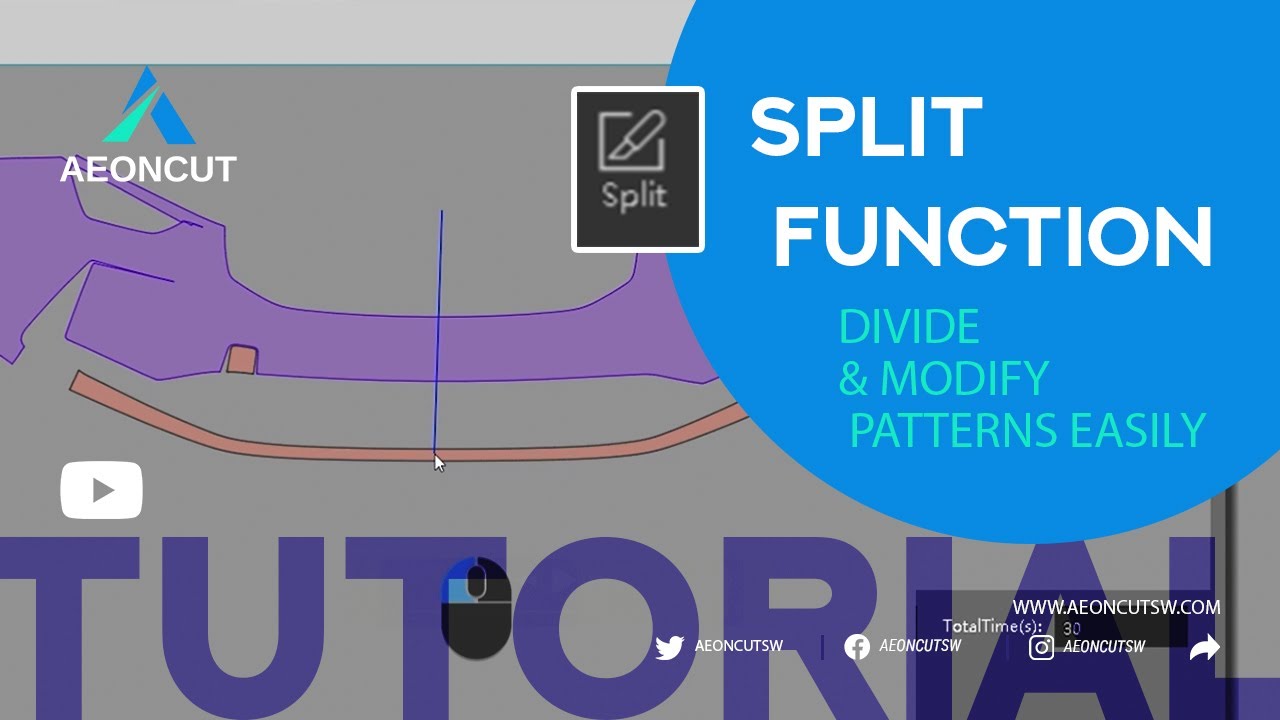 11 How to Use the Split Function in AEONCUT – Divide & Modify Patterns Easily