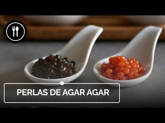 Cómo hacer PERLAS DE AGAR AGAR para decorar tus platos | Instafood