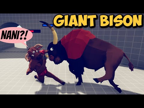 GIANT BISON vs Every Faction (Same Price) - Totally Accurate Battle Simulator TABS
