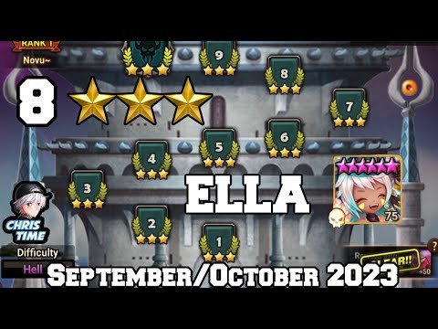 TOA Hell LVL 8 ELLA 3 Star Clear September/October 2023 *Summoners War*