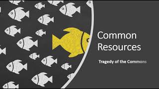 Common Resources and Tragedy of the Commons