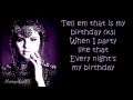 Selena Gomez - Birthday [Lyrics]